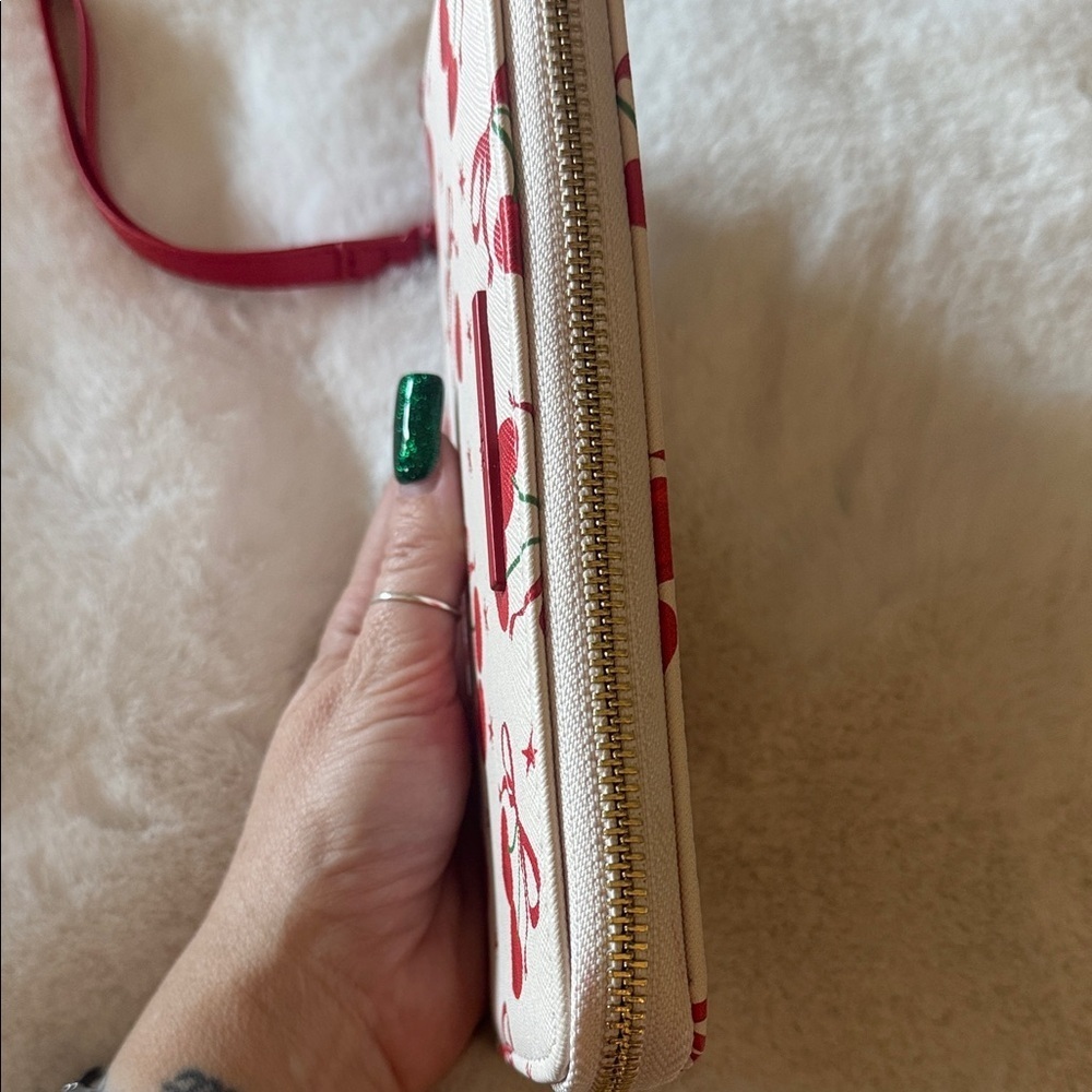 Cherry Print Wallet with Red Strap - Picture 4 of 9